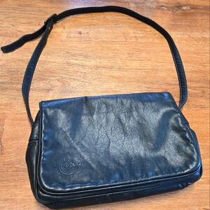 Vintage Stone Mountain Black Crossbody Bag.